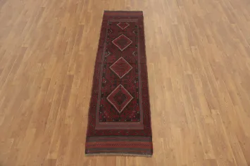 Handmade Wool Balouch Afghan Runner Rug 2x8