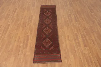 Tribal Balouch Afghan Runner Rug 2x8