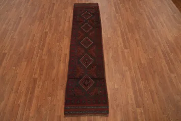Geometric Balouch Afghan Runner Rug 2x8