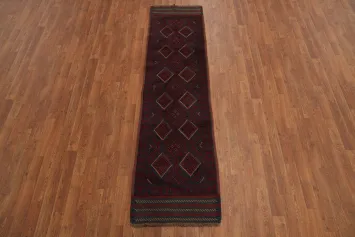 Geometric Balouch Afghan Runner Rug 2x8