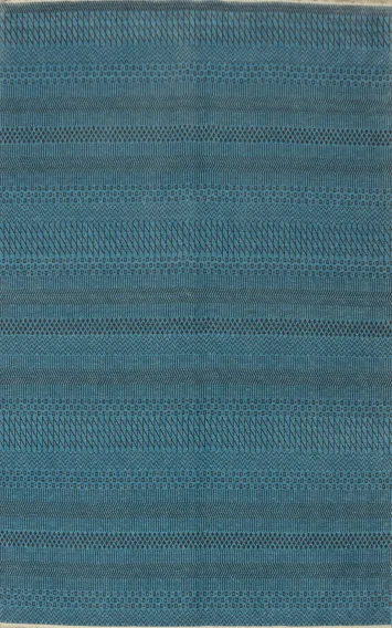 Blue Gabbeh Room Size Area Rug 6x9