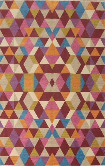 Contemporary Gabbeh Room Size Area Rug 6x9