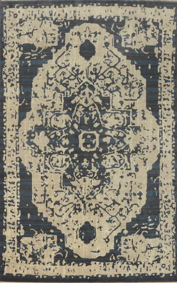 Distressed Look Heriz Room Size Area Rug 6x9