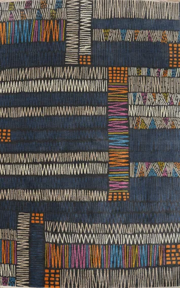 Multicolor Gabbeh Room Size Area Rug 6x9