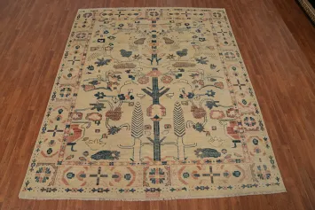 Vegetable Dye Art Deco Living Room Area Rug 8x10