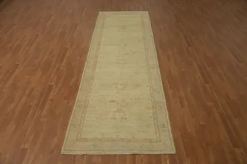 Vegetable Dye Oushak Oriental Runner Rug 4x12