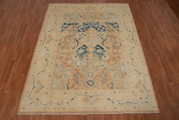 Vegetable Dye Oushak Living Room Area Rug 7x9