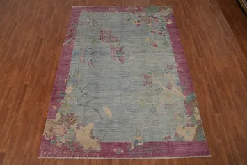 Vegetable Dye Art Deco Living Room Area Rug 7x10