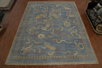 Vegetable Dye Art Deco Oriental Large Rug 15x19