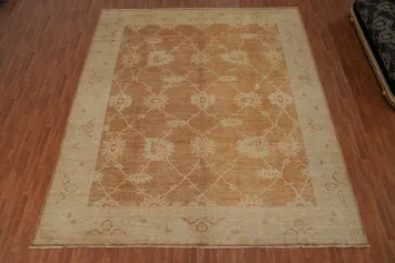 Vegetable Dye Oushak Oriental Large Rug 12x14