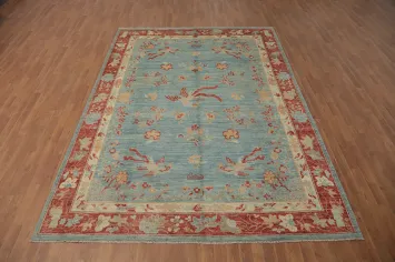 Vegetable Dye Art Deco Room Size Area Rug 7x10