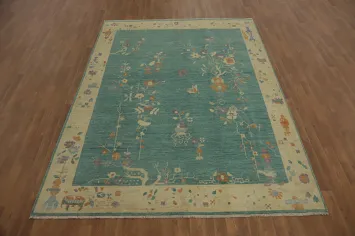 Vegetable Dye Art Deco Living Room Area Rug 7x9