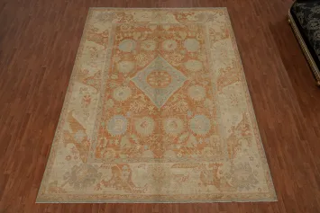 Vegetable Dye Oushak Oriental Large Rug 10x14
