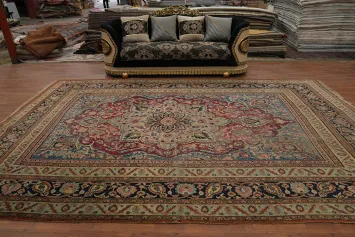 Pre-1900 Vegetable Dye Dorokhsh Persian Large Rug 10x14