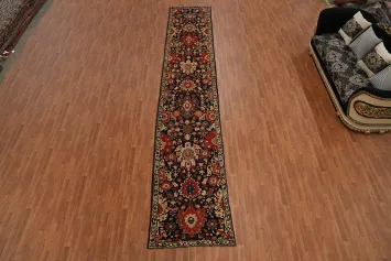 Antique Vegetable Dye Caucasian Runner Rug 4x19