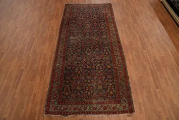 Pre-1900 Antique Malayer Vegetable Dye Persian Rug 5x12