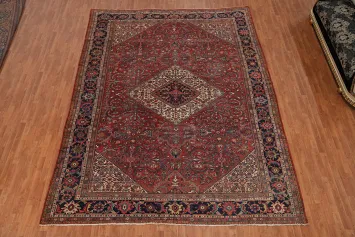 Pre-1900 Vegetable Dye Sultanabad Persian Large Rug 10x14