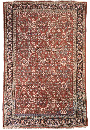 Antique Vegetable Dye Mahal Persian Area Rug 9x12