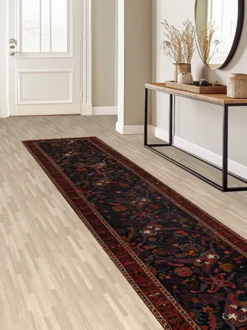 Antique Vegetable Dye Bakhtiari Persian Runner Rug 3x13