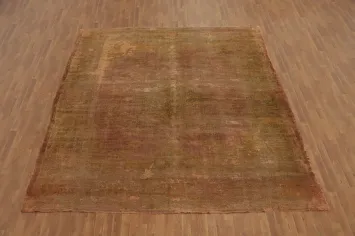 Pre-1900 Antique Oushak Vegetable Dye Area Rug 10x12