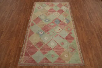 Pastel Geometric Kilim Rug 5x8 for Modern Rustic Interiors