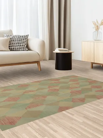 Soft Pastel Colors Kilim Handwoven Rug 4x6