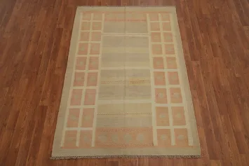 Geometric Kilim Handwoven Rug 4x6