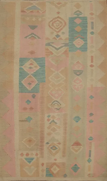 Geometric Kilim Flat Weave Rug 4x6