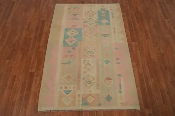 Geometric Kilim Flat Weave Rug 4x6