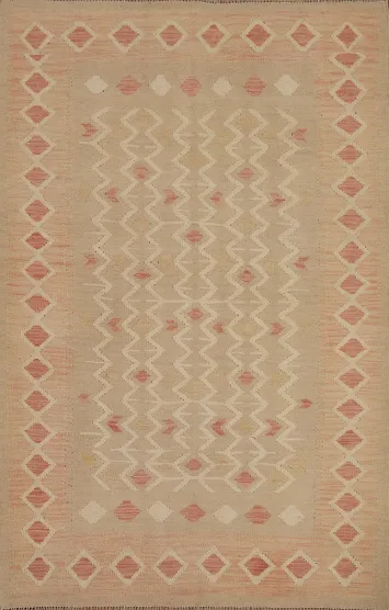 Geometric Kilim Flat Weave Rug 4x6