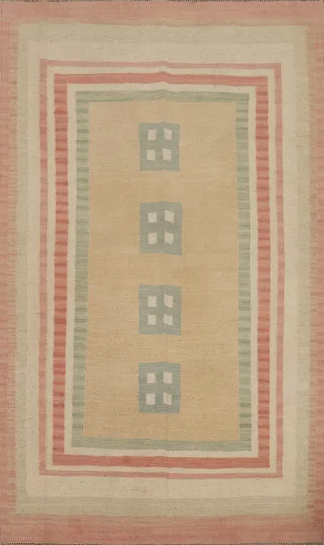 Geometric Kilim Flat Weave Rug 4x6