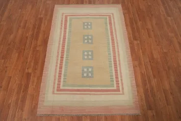 Geometric Kilim Flat Weave Rug 4x6