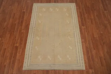 Geometric Kilim Flat Weave Rug 4x6