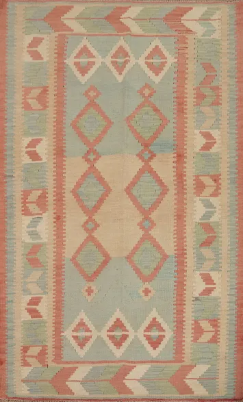 Geometric Kilim Flat Weave Rug 4x6