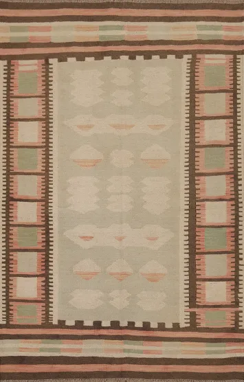 Geometric Kilim Flat Weave Rug 4x6
