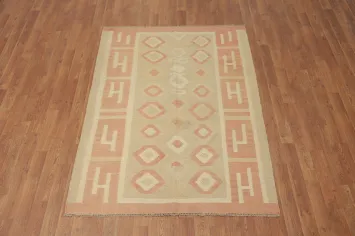 Geometric Kilim Handwoven Rug 4x6