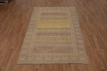 Tribal Wool Kilim Handwoven Area Rug 5x8