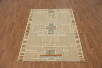 Southwestern Chic Handwoven Geometric Pattern Rug 5x7