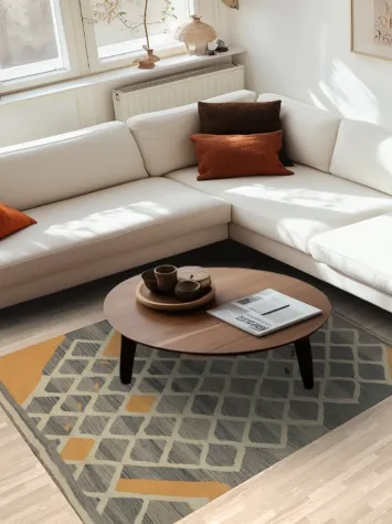 Trellis Wool Kilim Handwoven Rug 5x7