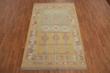 Soft Pastel Southwestern Rug 5x8 with Geometric Patterns