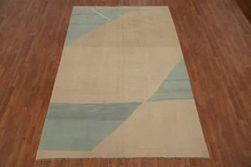 Modern Kilim Area Rug 6x9 Ideal for a Subdued Artistic Touch