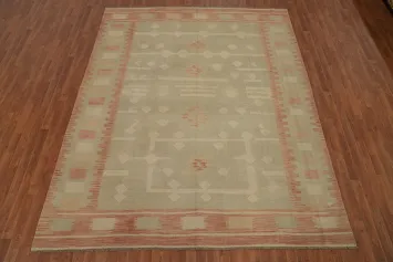 Tribal Wool Kilim Flat Weave Area Rug 8x10