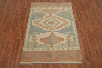 Geometric Kilim Handwoven Rug 4x6