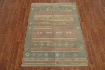 Geometric Kilim Handwoven Rug 4x6