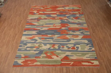 Colorful Kilim Handwoven Area Rug 10x13