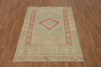 Geometric Kilim Flat Weave Rug 5x7