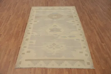 Muted Tones Kilim Handwoven Area Rug 6x9