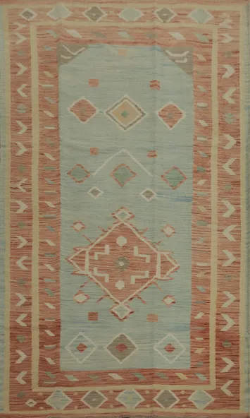 Tribal Wool Kilim Handwoven Area Rug 5x8
