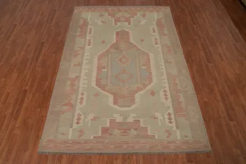 Geometric Kilim Flat Weave Area Rug 7x10