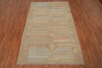 Geometric Kilim Flat Weave Area Rug 5x8